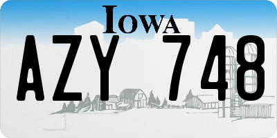 IA license plate AZY748