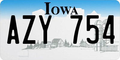 IA license plate AZY754