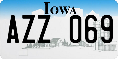 IA license plate AZZ069