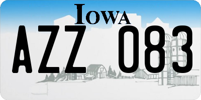 IA license plate AZZ083