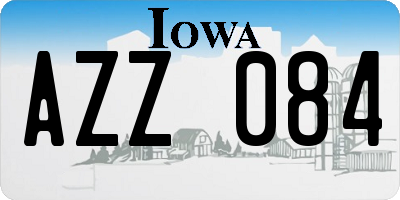 IA license plate AZZ084