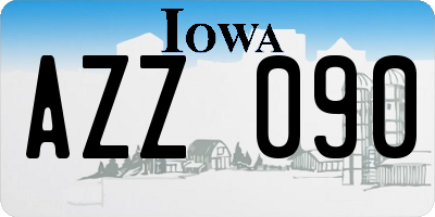 IA license plate AZZ090