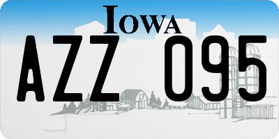 IA license plate AZZ095