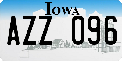 IA license plate AZZ096
