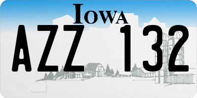 IA license plate AZZ132