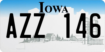 IA license plate AZZ146