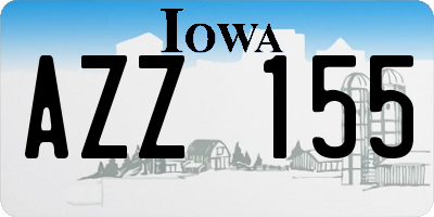 IA license plate AZZ155