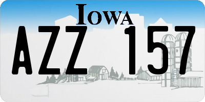 IA license plate AZZ157