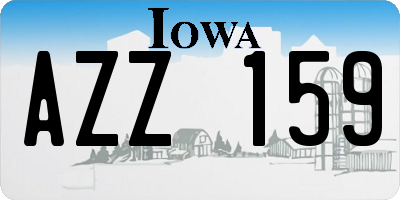 IA license plate AZZ159