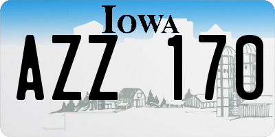 IA license plate AZZ170