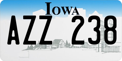 IA license plate AZZ238