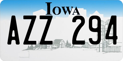 IA license plate AZZ294