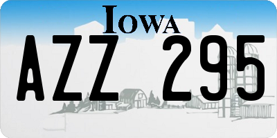 IA license plate AZZ295