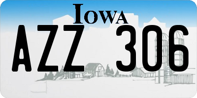 IA license plate AZZ306