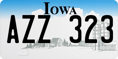 IA license plate AZZ323