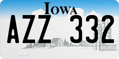 IA license plate AZZ332