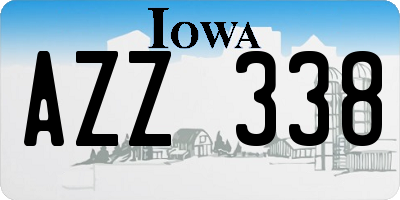 IA license plate AZZ338