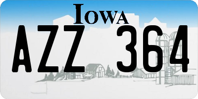 IA license plate AZZ364