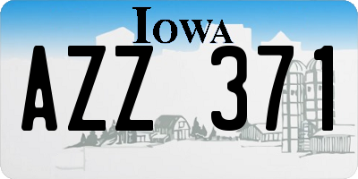 IA license plate AZZ371