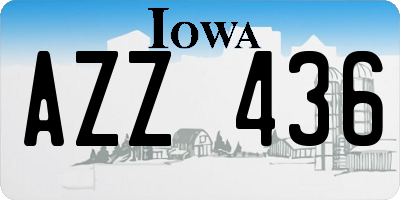 IA license plate AZZ436