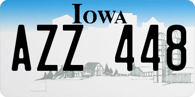 IA license plate AZZ448
