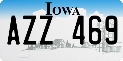 IA license plate AZZ469