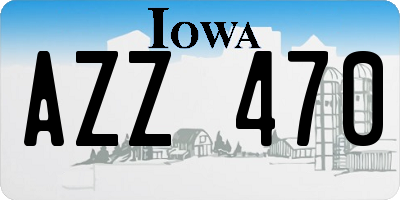 IA license plate AZZ470