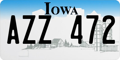 IA license plate AZZ472
