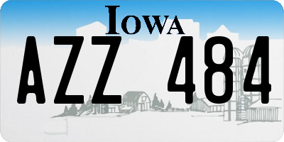 IA license plate AZZ484