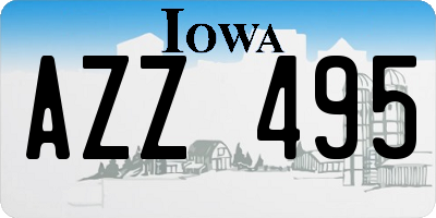 IA license plate AZZ495