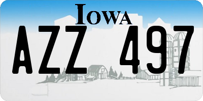 IA license plate AZZ497