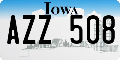 IA license plate AZZ508