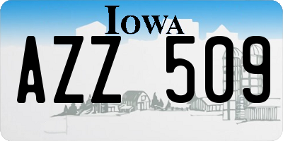 IA license plate AZZ509
