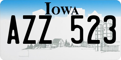 IA license plate AZZ523