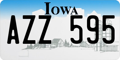 IA license plate AZZ595