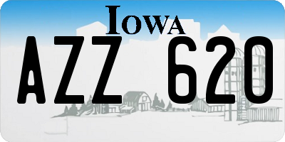 IA license plate AZZ620