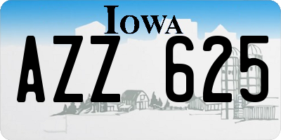 IA license plate AZZ625