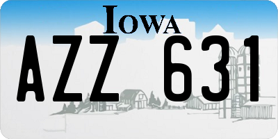 IA license plate AZZ631