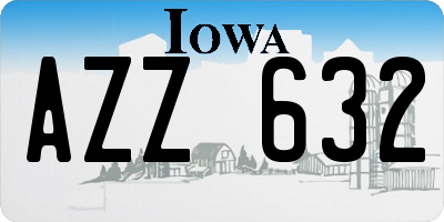 IA license plate AZZ632