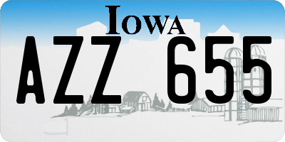 IA license plate AZZ655