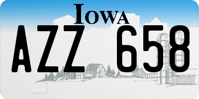 IA license plate AZZ658
