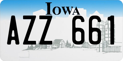 IA license plate AZZ661