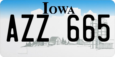 IA license plate AZZ665