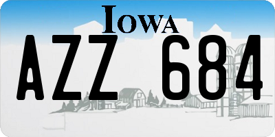 IA license plate AZZ684