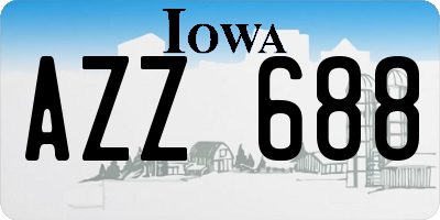 IA license plate AZZ688