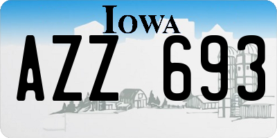 IA license plate AZZ693