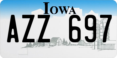 IA license plate AZZ697