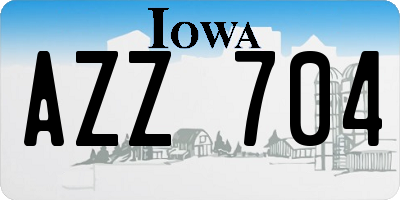 IA license plate AZZ704
