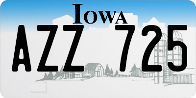IA license plate AZZ725