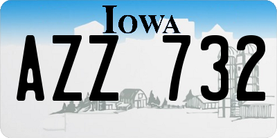IA license plate AZZ732